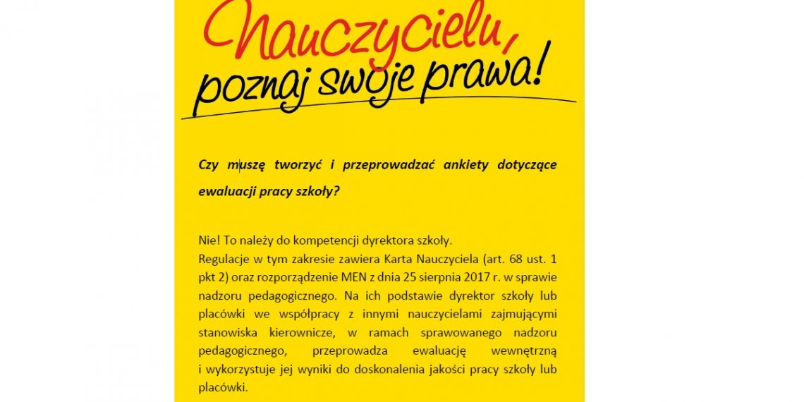 Nauczycielu, poznaj swoje prawa!