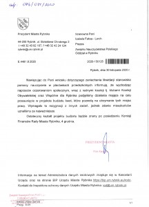 Odpowiedź Prezydenta