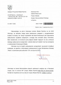 Odpowiedż - Budżet 2023