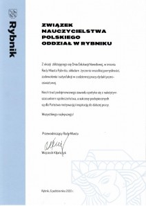 Zyczenia Przewodniczący