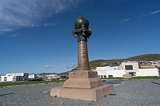 Obelisk w Fuglenes koło Hammerfest, od którego zaczyna się Południk Struvego